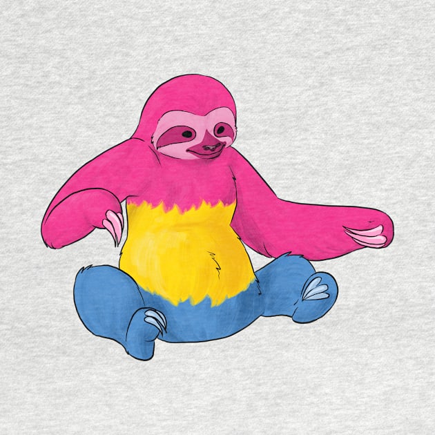 Pansexual Pride Sloth by Khalico